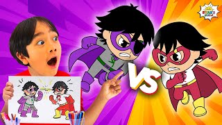 Learn how to draw Superhero Red Titan vs Dark Titan Cartoon for kids [upl. by Anavrin451]