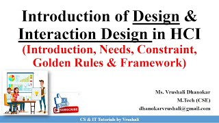 HCI 41 Design amp Interaction Design Process  Golden Rules amp Framework  HCI [upl. by Abocaj663]