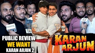 Karan Arjun Public Review After ￼29 YEARS  ￼Salman Khan Shahrukh Khan  ReRelease [upl. by Orlantha]