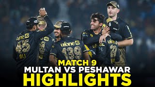 Full Highlights  Multan Sultans vs Peshawar Zalmi  Match 9  HBL PSL 9  M2A1A [upl. by Dett]