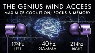 The Genius Mind Access  40 Hz Gamma Binaural Beat  Maximize Cognition Focus amp Memory [upl. by Dawn631]