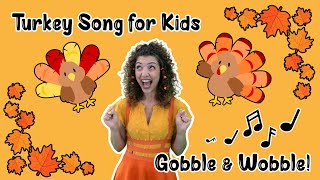 Thanksgiving Turkey Dance Song for Kids 🦃 Gobble amp Wobble with Miss Sunshine [upl. by Alfonzo]