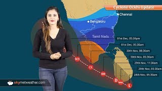 Cyclone Ockhi update To intensify into in severe cyclone in next 24 hours [upl. by Rehpotirhc]