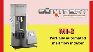 Melt indexMelt flow index Melt flow testing with GÖTTFERT MI3 Melt Index Tester Plastometer [upl. by Eada]