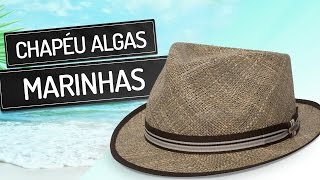 CHAPÉU FEDORA ABA CURTA ALGAS MARINHAS [upl. by Nosnehpets501]