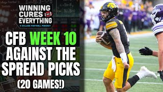 College Football Week 10 2024 Spread Picks amp Predictions  20 games [upl. by Llennod]