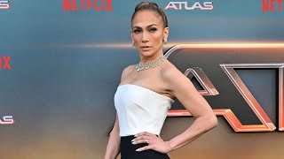 Jennifer Lopez Wears Wedding Ring to Atlas Premiere Amid Ben Affleck Divorce Rumors [upl. by Leeban]