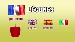 Apprends les Légumes en Anglais Espagnol et Italien [upl. by Nyletac344]