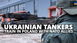 🇺🇦 Ukrainian tankers train in Poland 🇵🇱 with NATO Allies [upl. by Ajiam]