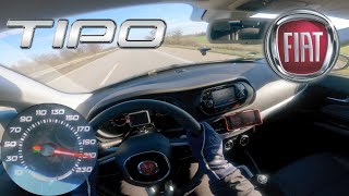 Fiat Tipo 16 Multijet 120 HP  Review  100200 kmh Acceleration amp 210 kmh Top speed on Autobahn [upl. by Laszlo]