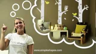 wall decal how to install  wall sticker how to install  18559452343 Simple Shapes [upl. by Eirased]