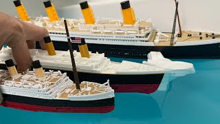 Titanic Model Sinking and review of All Ships  Britannic Titanic Lusitania [upl. by Consuelo976]