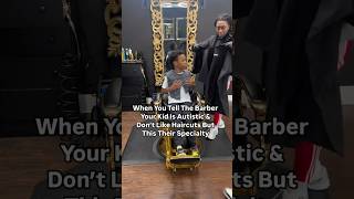 Weighted Cape for Autism Haircuts 🤔 Does it work autism sensoryprocessingdisorder barbershop [upl. by Ahterahs]