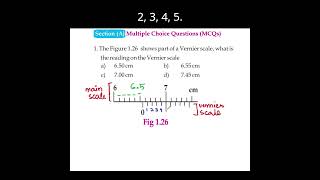 HOW TO READ VERNIER SCALE  PHYSICS QUESTION physics mcq verniercaliper reading [upl. by Lanta768]