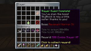 World Record Revenant Horror Speedrun  Hypixel SkyBlock [upl. by Yrebmik]