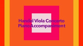 Handel  Casadesus Viola Concerto in B Minor Piano Accompaniment  Moderate tempo [upl. by Airottiv]