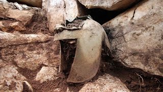 Archaeologists unearth Greek helmet which may rewrite history of ancient tribal people [upl. by Einnep]