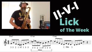 II V I pattern Lick of the week in 12 keys 251 [upl. by Reidar389]