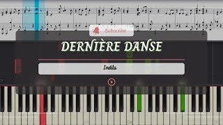 Dernière Danse  Indila  Piano Tutorial  Sheet Music amp MIDI [upl. by Attenoj325]