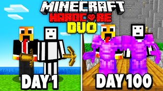 We Survived 100 Days In Hardcore Minecraft  Duo Minecraft Hardcore 100 Days [upl. by Babbette]