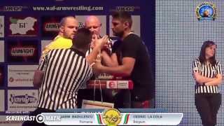 Cédric La Cola vs Sabin Badulescu RO EUROARM 2015 [upl. by Schmitt]