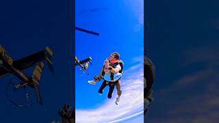 Amazing jumping ll Im alone remixes skydive youtubeshorts [upl. by Queridas]