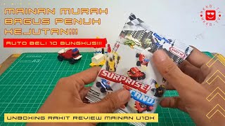 UNBOXING RAKIT REVIEW MAINAN MURAH LEGO KW SURPRISE CANDY DAPET YG BARU LG GAK NIH [upl. by Fawcette]