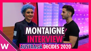 Montaigne – “Don’t Break Me” Eurovision Australia Decides 2020 winner  Interview [upl. by Attiuqehs]