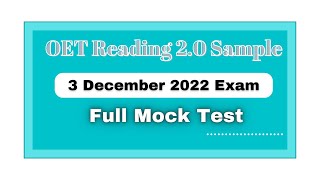 OET 20 Reading Mock Test With Answers  OET Reading sample for nurses  oet oetexam oetreading [upl. by Trevar492]