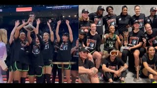 Minnesota Lynx Celebrate After Winning the 2024 WNBA Commissioner Cup vs the New York Liberty [upl. by Germin]