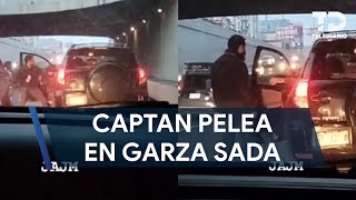 Automovilistas protagonizan pelea en plena avenida Garza Sada en Monterrey [upl. by Ecirehs]