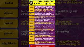 உங்க ராசியின் ரகசியம் தெரியுமா astrology horoscope shortsvideo shorts short [upl. by Nnaecyoj]