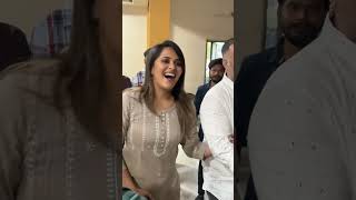 Anasuya Bharadwaj ￼ watching Rangamarthanda movie ytshorts anasuyabharadwaj [upl. by Downe675]