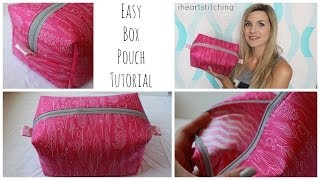 Easy Zippered Box Pouch Tutorial [upl. by Kassab]