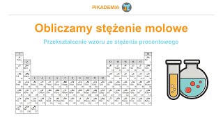 Jak obliczyć stężenie molowe Przekształcenie wzoru ze stężenia procentowego [upl. by Samot24]