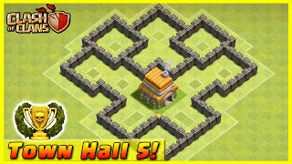 Clash of Clans  DEFENSE STRATEGY  Townhall Level 5 Trophy Base Layout TH5 Defensive Strategies [upl. by Ran]