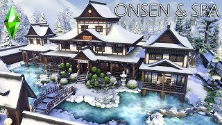 JAPANESE ONSEN amp SPA ❄  Snowy Escape 🗻  Sims 4 Speed Build  NoCC [upl. by Bomke]