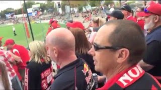 50 years of the North Adelaide Cheer Squad amp Grog Squad  Round 2 2016 North vs Norwood [upl. by Nunes]