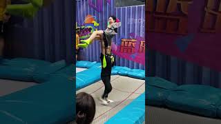 trampoline have fun somersault playshorts shortsfeed [upl. by Emalee]