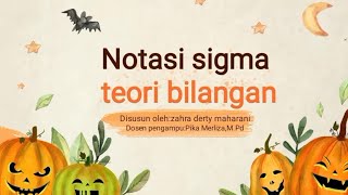 NOTASI SIGMA II TEORI BILANGAN [upl. by Ayirp]