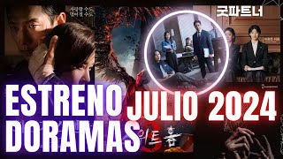 ESTRENOS DORAMAS JULIOO 2024 😍🎬 NUEVOSDORAMAS [upl. by Marquita44]