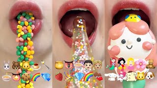 asmr 1HOUR EMOJI FOOD CHALLENGE MUKBANG 1시간 이모지 챌린지 먹방 모음집 eating sounds [upl. by Salas]