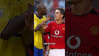 Gary Neville Patrick Viera and Roy Keane discuss the tunnel incident 🤣 football footballshorts [upl. by Acinnej]