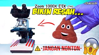 ZOOM KOTORAN T4I MANUSIA DI MIKROSKOP  Human Feces Microscope Zoom 1000X [upl. by Anertac]