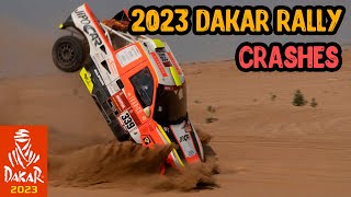 Сrashes 2023 Rally Dakar  Extended Highlights Accidents [upl. by Syck]