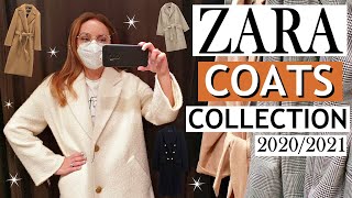 TRY ON ZARA WINTER COATS COLLECTION 20202021 ZARA FALLWINTER COAT HAUL TRY ON IN STORE OCTOB 2020 [upl. by Blau583]