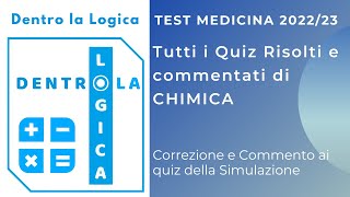 Test Medicina 202223 domande di Chimica [upl. by Donal]