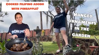 Filipina living in Hawaii  Beautifying our Garden Unboxing and Cooking Filipino Pork Adobo🇵🇭🇺🇸 [upl. by Notlim]