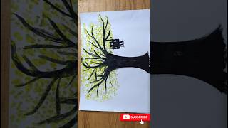 diyyellowcherryblossomtree artandcraft2024trendingyoutubeshortsshortstreessubscribelike [upl. by Bradshaw]