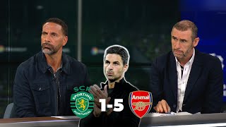 Sporting vs Arsenal 15 Rio Ferdinand amp Keown post match analysis 🔥 Saka Odegaard on fire amp Arteta [upl. by Anayd878]